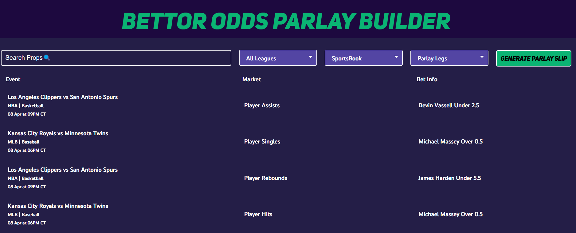 Parlay Tools Interface